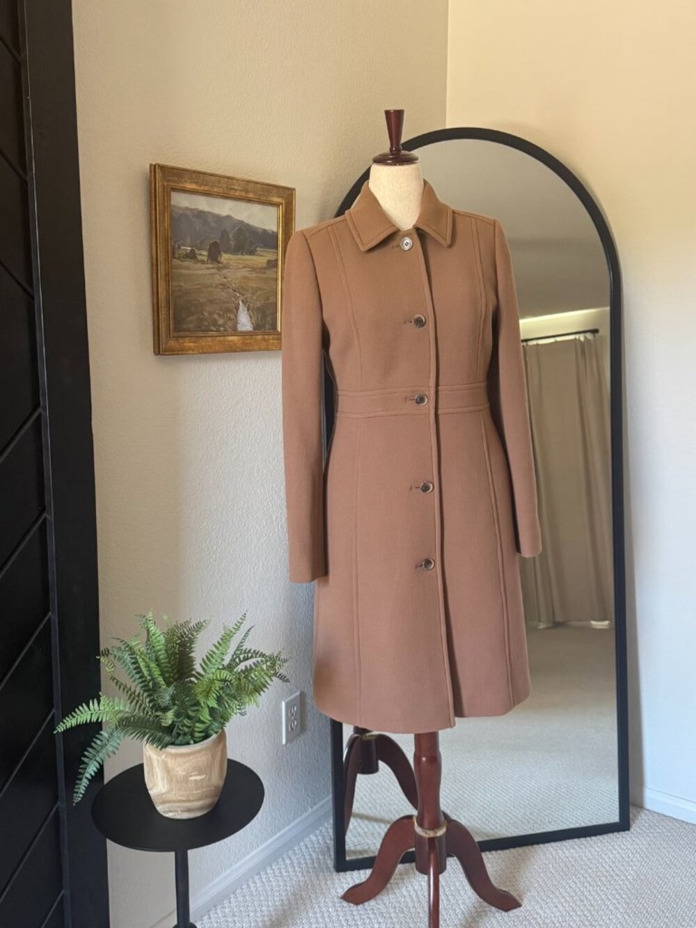 J.Crew Italian Double-Cloth Wool Coat Camel Size 10T Thinsulate